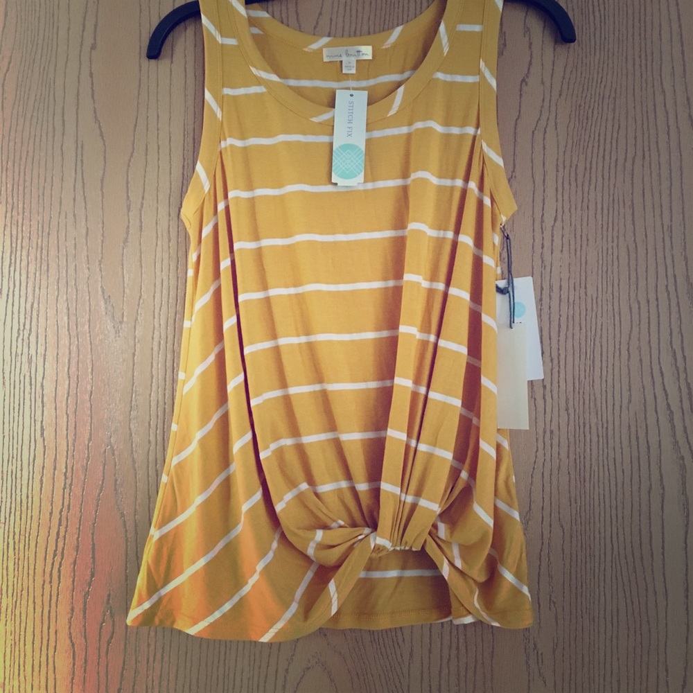 Nine Britton Levie Knot Front Knit Top